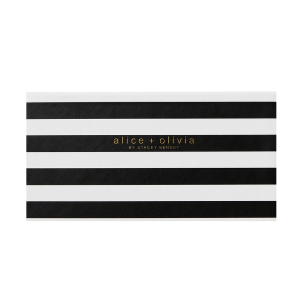 Alice + Olivia Positano Black & White  Stripe Sticky Note Set ~ NWT